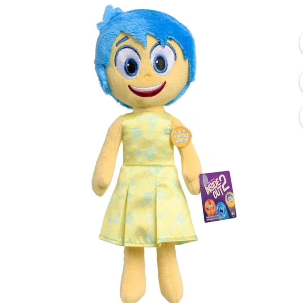 Joy Inside Out Talking Plush Toy - Blue and Yellow